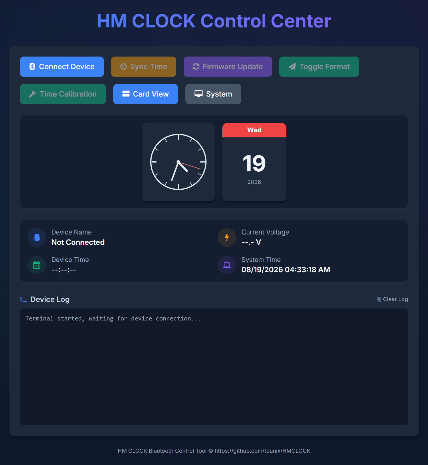 Control panel